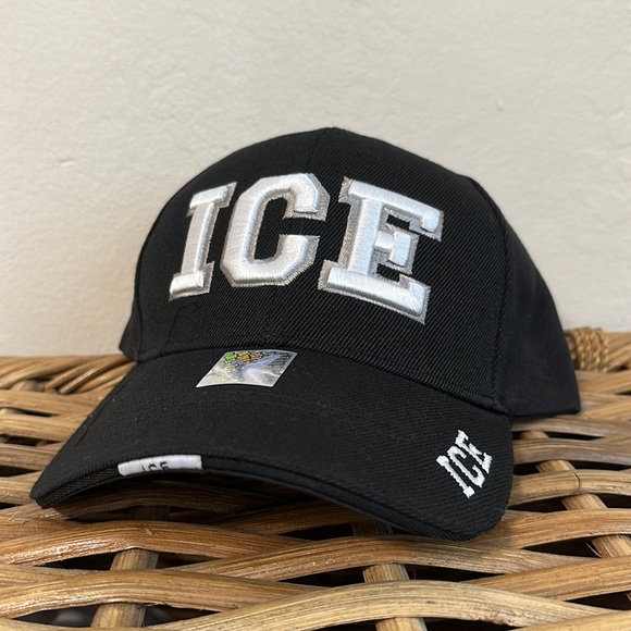 ICE immigration and customs enforcement black hat cap Velcro - Picture 1 of 3